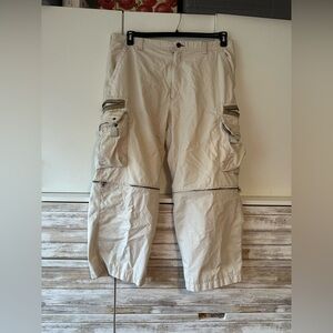 Vintage Y2K Bugle Boy Cargo Pants 40x32 Convertible Zip Off Utility Skater